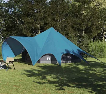 vidaXL Teepee šator za 9 osoba 9-osobni Plava i siva - Venlo