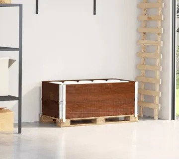 vidaXL Okviri za palete 2 kom smeđi 100 x 50 cm od masivne borovine - Venlo