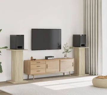 vidaXL Stalci za zvučnike 2 kom boja hrasta sonome 30x30x80 cm drveni - Venlo