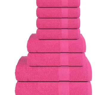 vidaXL Set ručnika FROGN od 8 dijelova ružičasti 360 g/m² - Venlo