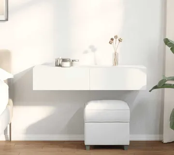 vidaXL Zidna polica s ladicama bijela 100x36x19 cm izrađeno drvo - Venlo