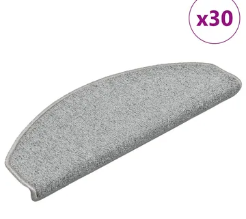 vidaXL Prostirke za stepenice 30 kom 65x24x4 cm svijetlo sive poluokrugle velike - Venlo