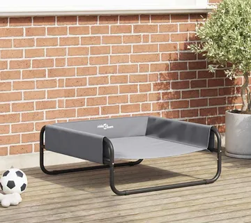 vidaXL Krevet za psa Svijetlo siva 75 x 75 x 30 cm Čelik - Venlo