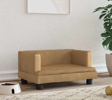 vidaXL Krevet za pse smeđi 60 x 40 x 30 cm baršunasti - Venlo