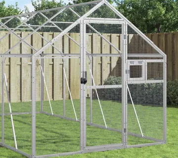 vidaXL Kavez za ptice srebrni 1,79x4x1,85 m aluminijski - Venlo