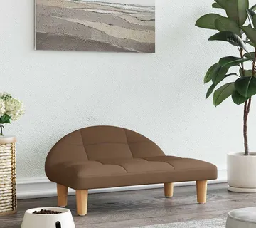 vidaXL Krevet za pse smeđi 70x52x30 cm od tkanine - Venlo