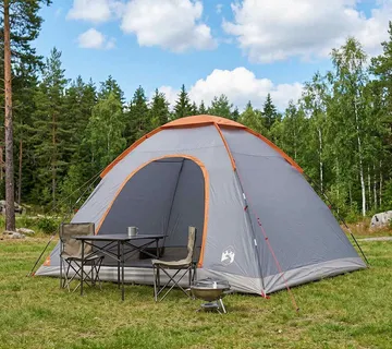 vidaXL Kamping šator 6-osobni Siva i narančasta - Venlo