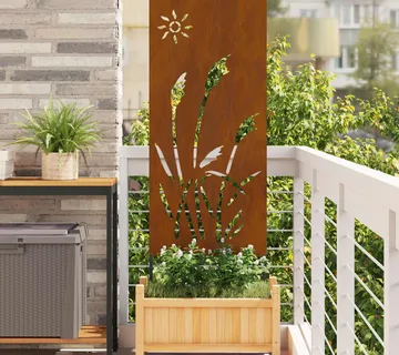 vidaXL Privatnost u vrtu Rezbarija Rđa 50 x 140 cm - Venlo