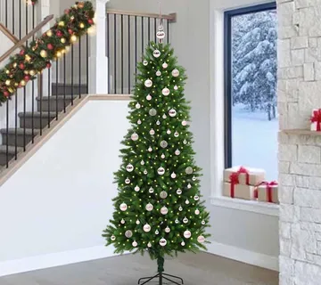 vidaXL Božićno drvce s 300 LED svjetlima s stalakom Zelena 240 cm PE - Venlo
