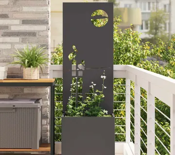 vidaXL Privatnost u vrtu Crna 50 x 32 x 150 cm Hladno valjana čelična - Venlo