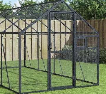 vidaXL Kavez za ptice antracit 1,79x4x1,85 m aluminijski - Venlo