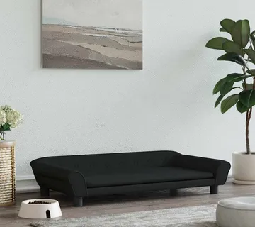 vidaXL Krevet za pse crni 100 x 50 x 21 cm baršunasti - Venlo