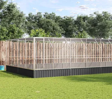 vidaXL Kavez za ptice s produžetkom srebrni 1246x414x212 cm čelični - Venlo