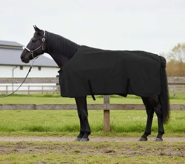 vidaXL Pokrivač za konje Crna 165 cm Poliester Fleece - Venlo