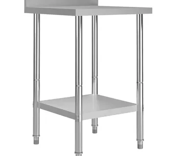 vidaXL Kuhinjski radni stol 60 x 60 x 93 cm od nehrđajućeg čelika - Venlo
