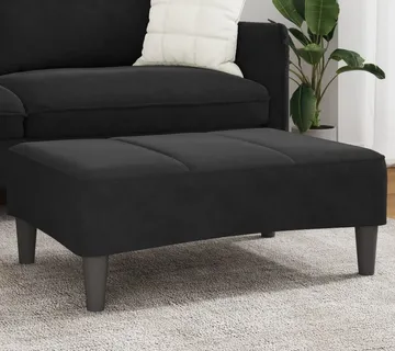 vidaXL Tabure crni 77x55x31 cm baršunasti - Venlo
