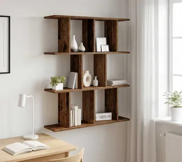 vidaXL Polica na zidu Staro drvo 80 x 20 x 96 cm Konstruirano drvo - Venlo