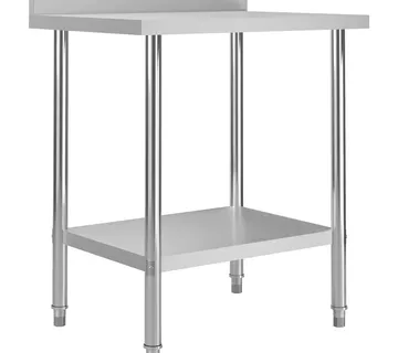 vidaXL Kuhinjski radni stol 80 x 60 x 93 cm od nehrđajućeg čelika - Venlo