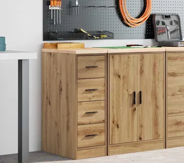 vidaXL Garažni ormar za odlaganje 30x51x85 cm masivne borovine - Venlo