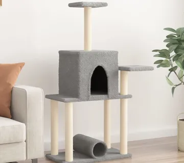 vidaXL Penjalica za mačke sa stupovima za grebanje svjetlosiva 122 cm - Venlo