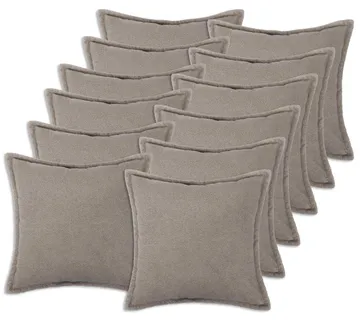 vidaXL Presvlaka za jastuk 12 pcs HOUTEN Svjetlosiva 50 x 50 cm Bouclé - Venlo