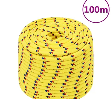 vidaXL Brodski konop žuti 12 mm 100 m od polipropilena - Venlo