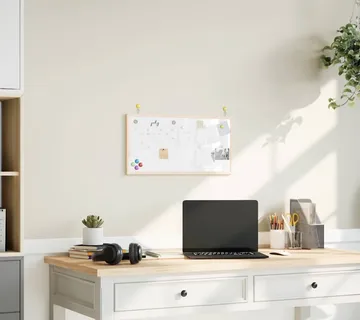 vidaXL Magnetna bijela ploča s okvirom od masivnog borovog drva 60 x 30 cm - Venlo