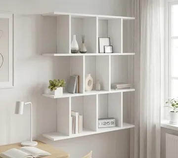 vidaXL Polica na zidu Bijela 80 x 20 x 96 cm Konstruirano drvo - Venlo
