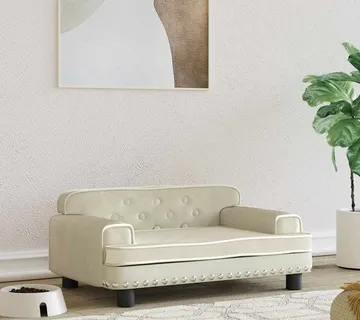 vidaXL Krevet za pse krem 70 x 45 x 30 cm baršunasti - Venlo