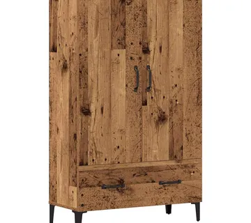vidaXL Visoka ploča staro drvo 70x31x115 cm konstruirano drvo - Venlo