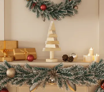 vidaXL Drvena ukrasna božićna drvca 2 kom 30 cm od masivne borovine - Venlo