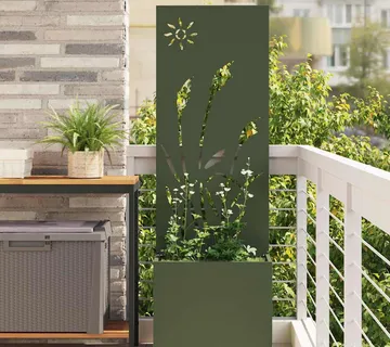 vidaXL Privatnost u vrtu Rezbarija Maslinovo zelena 50 x 32 x 150 cm - Venlo