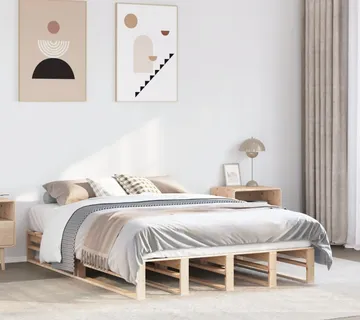 vidaXL Okvir kreveta bez madraca 140 x 200 cm od masivne borovine - Venlo