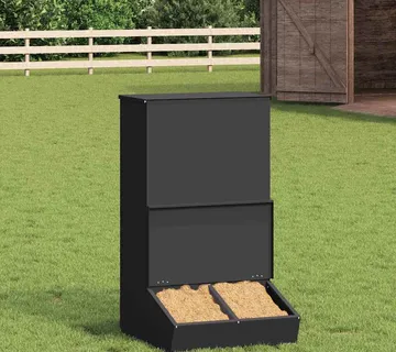 vidaXL Hranilica za svinje Crna 55 x 51 x 91,5 cm 20 kg - Venlo