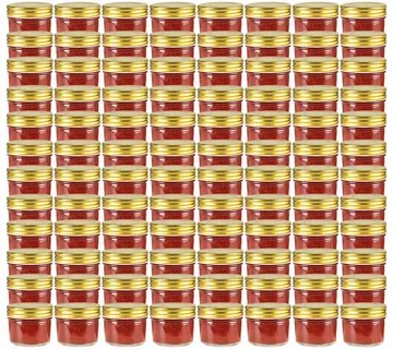 vidaXL Staklenke za džem sa zlatnim poklopcima 96 kom 110 ml - Venlo