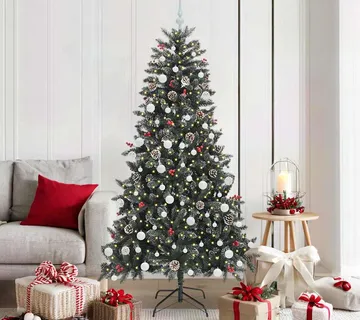 vidaXL Umjetno božićno drvce Zelena 180 cm PVC, Plastika i Čelik - Venlo