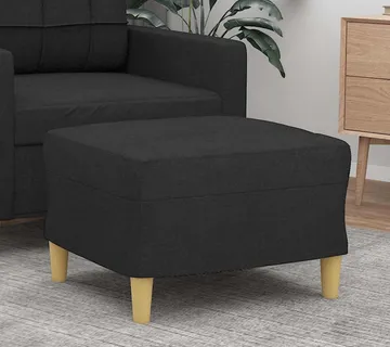 vidaXL Tabure crni 60 x 50 x 41 cm od tkanine - Venlo