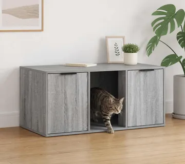 vidaXL Namještaj za kavez za mačke Siva Sonoma 100 x 49 x 45 cm - Venlo