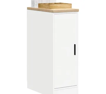 vidaXL Garažni ormar za odlaganje bijeli 30x51x85 cm masivne borovine - Venlo