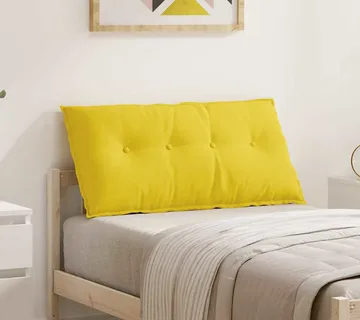 vidaXL Jastuk za leđa Svijetlo žuta 100 x 19 x 50 cm tkanina - Venlo
