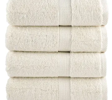 vidaXL Premium ručnici za pranje SOLUND 4 kom. krem 30x30 cm 600 g/m² - Venlo