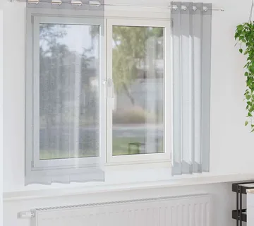 vidaXL Voile zavjesa 2 kom. Tamno siva 175 x 140 cm Poliester - Venlo