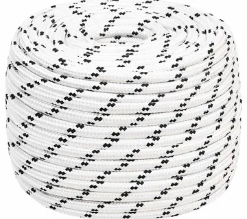 vidaXL Pleteni brodski konop bijeli 14 mm x 25 m poliesterski - Venlo