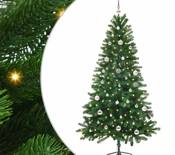 vidaXL Božićno drvce s 150 LED svjetlima s stalakom Zelena 150 cm PE - Venlo