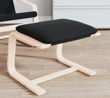 vidaXL Tabure crni 51 x 41 x 40 cm od tkanine - Venlo