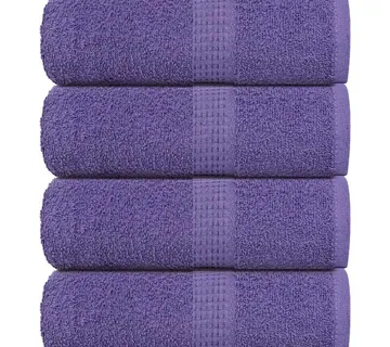 vidaXL Ručnici za pranje FROGN 4 kom. ljubičaste 30x30 cm 360 g/m² - Venlo