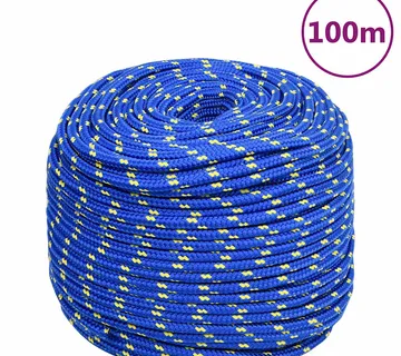 vidaXL Brodski konop plavi 10 mm 100 m od polipropilena - Venlo