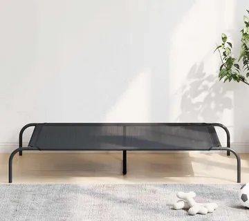 vidaXL Povišeni krevet za pse crni 130x80x20 cm tekstil i čelik - Venlo