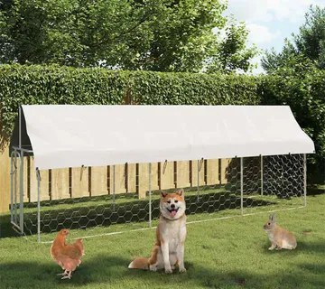 vidaXL Vanjski kavez za pse s krovom 400 x 100 x 150 cm - Venlo
