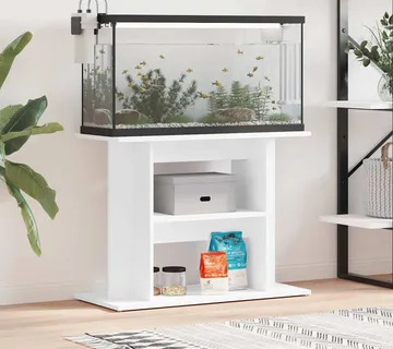 vidaXL Stalak za akvarij bijeli 80 x 35 x 60 cm od konstruiranog drva - Venlo